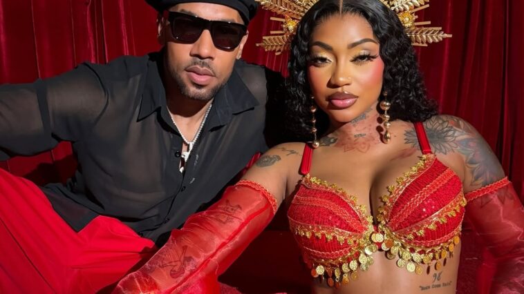 Cham and Jada Kingdom chill on the set of their music video for 'Move.'
